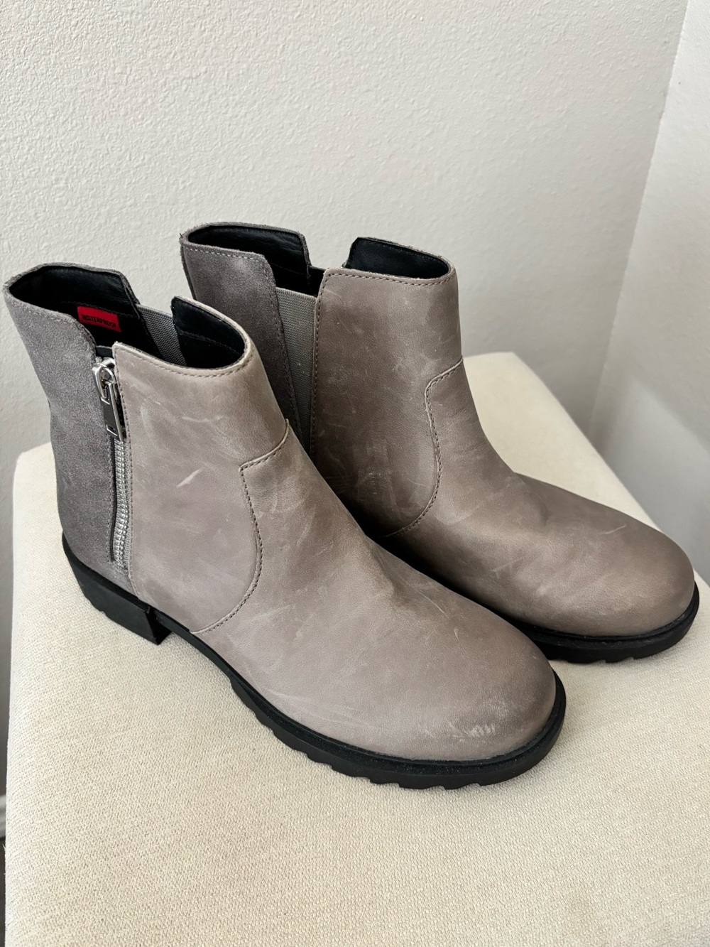 SOREL WATERPROOF Women's Grey Ankle Boots - Size 8